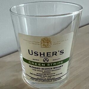 Usher's Green Stripe Whisky Glass